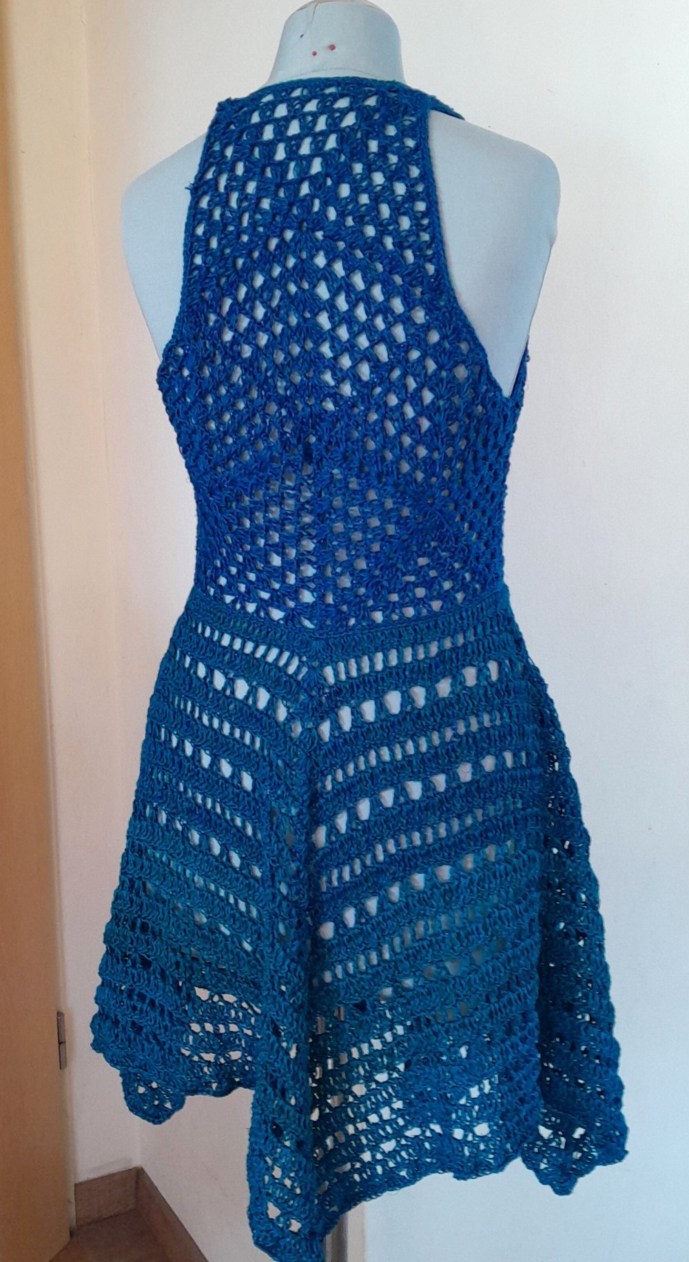 Ausgefallene, einzigartige Hippie Häkelweste, Gr.36/38