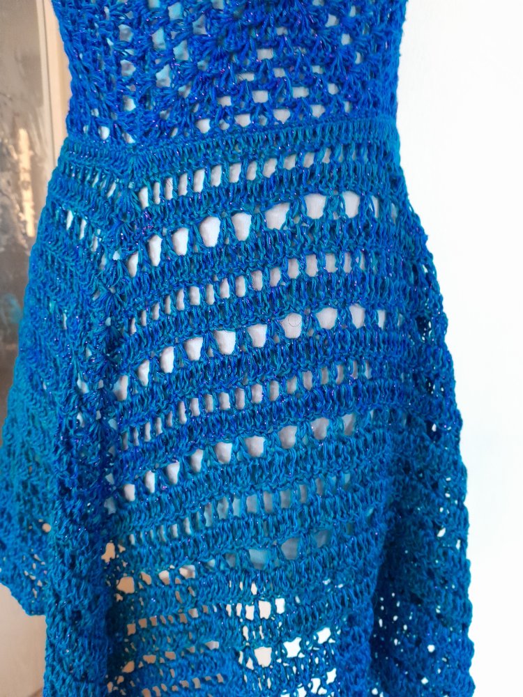 Ausgefallene, einzigartige Hippie Häkelweste, Gr.36/38