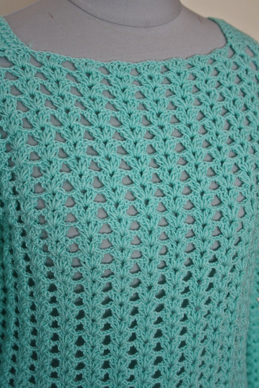 Weicher, lockerer Vintage Pullover in Mint, Gr.S