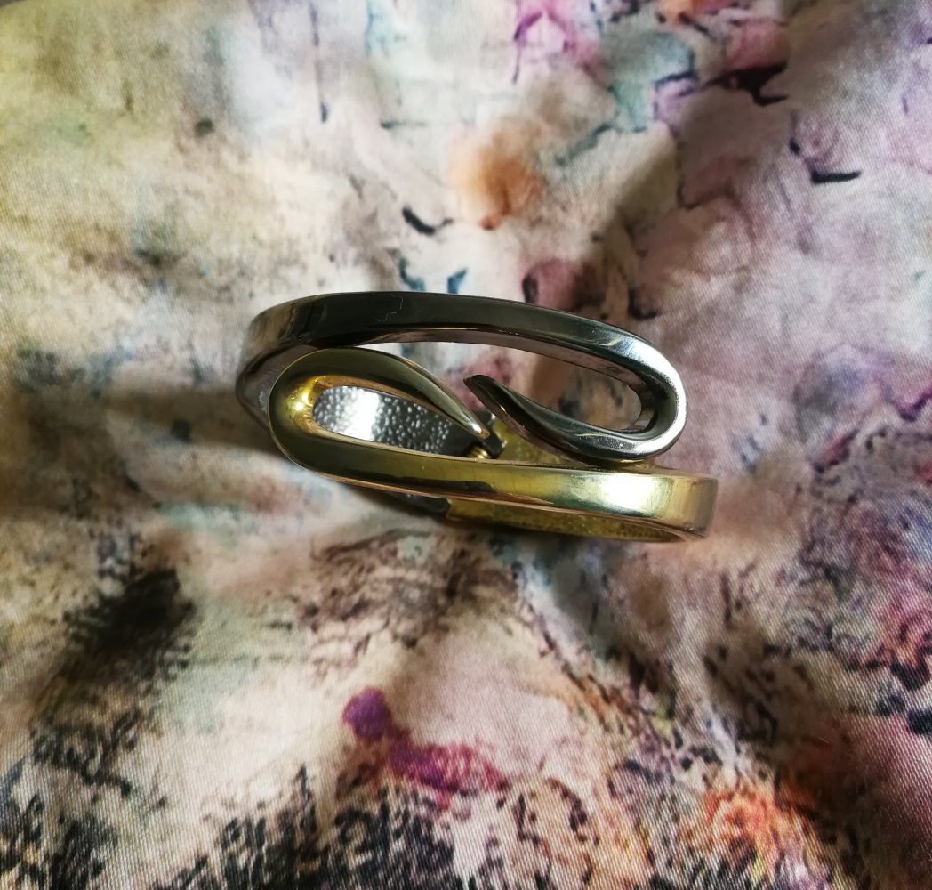 Armreif Metallic 80er Original Kult Vintage Retro Klappreif! Futuristisch elegant!