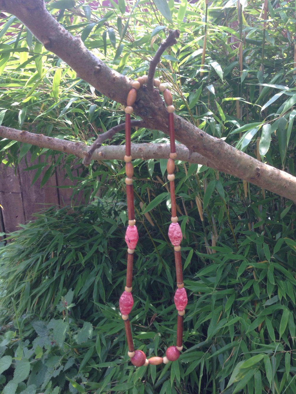 Perlenkette Ethno Indianer Vintage Boho Hippie Buddha Yoga! Vegan