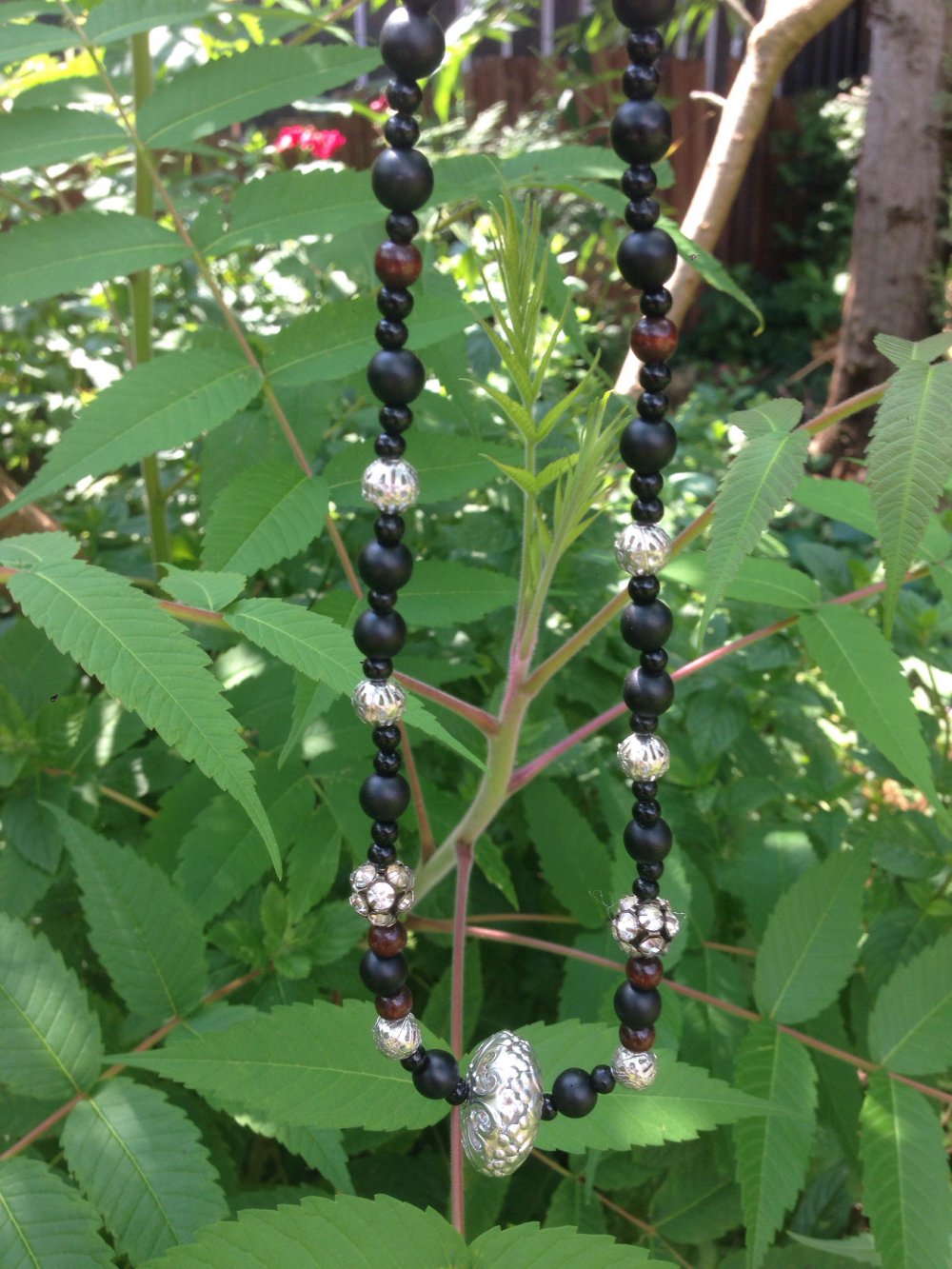 Halskette Custom Ethnoschmuck Buddha Yoga Vintage Boho Perlenkette Retrostyle! Vegan