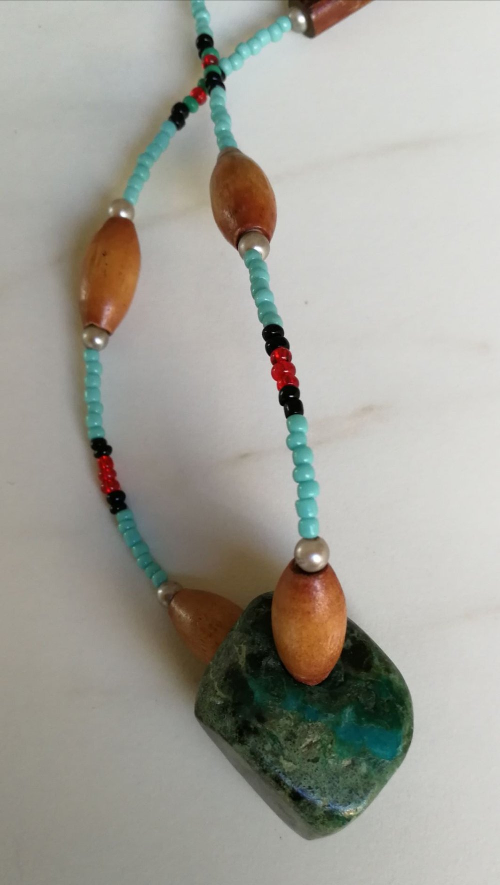 Halskette Türkis Indianerschmuck Designerschmuck Custom Retro True Vintage Unisex Charm Heilstein