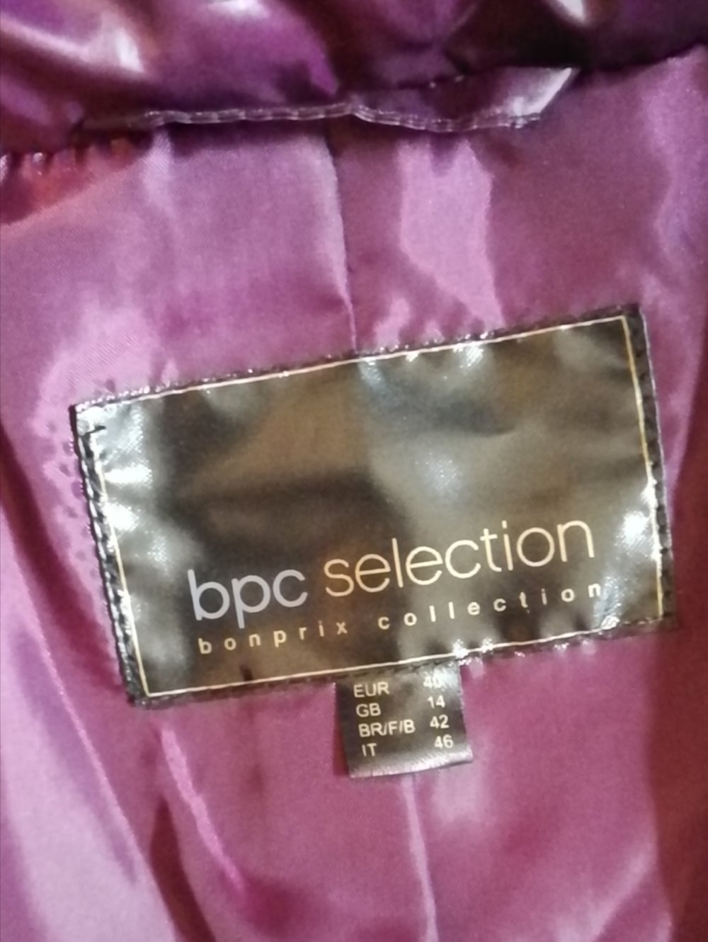 Steppmantel Winterjacke Steppjacke dunkle Beere wunderschön leicht & warm Bonprix feminin sportlich