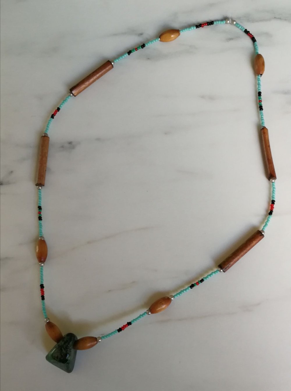 Halskette Türkis Indianerschmuck Designerschmuck Custom Retro True Vintage Unisex Charm Heilstein
