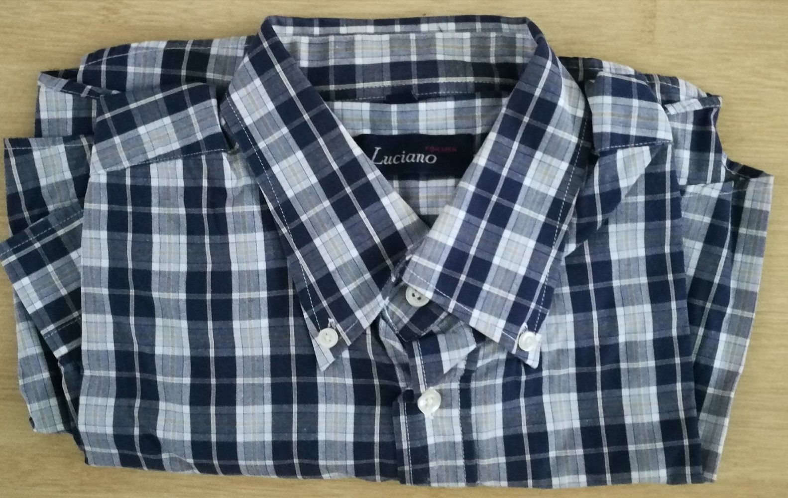 Luciano For Men Karomuster klassisches Herrenhemd rockig grungig neu Gr. L Baumwolle Unisex