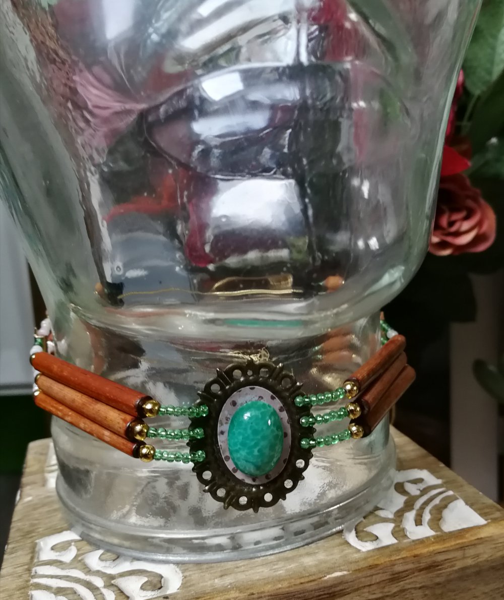 Halskette Choker Designerschmuck Custom Indianer Gothic Victorian Steampunk Bohemian Naturschmuck