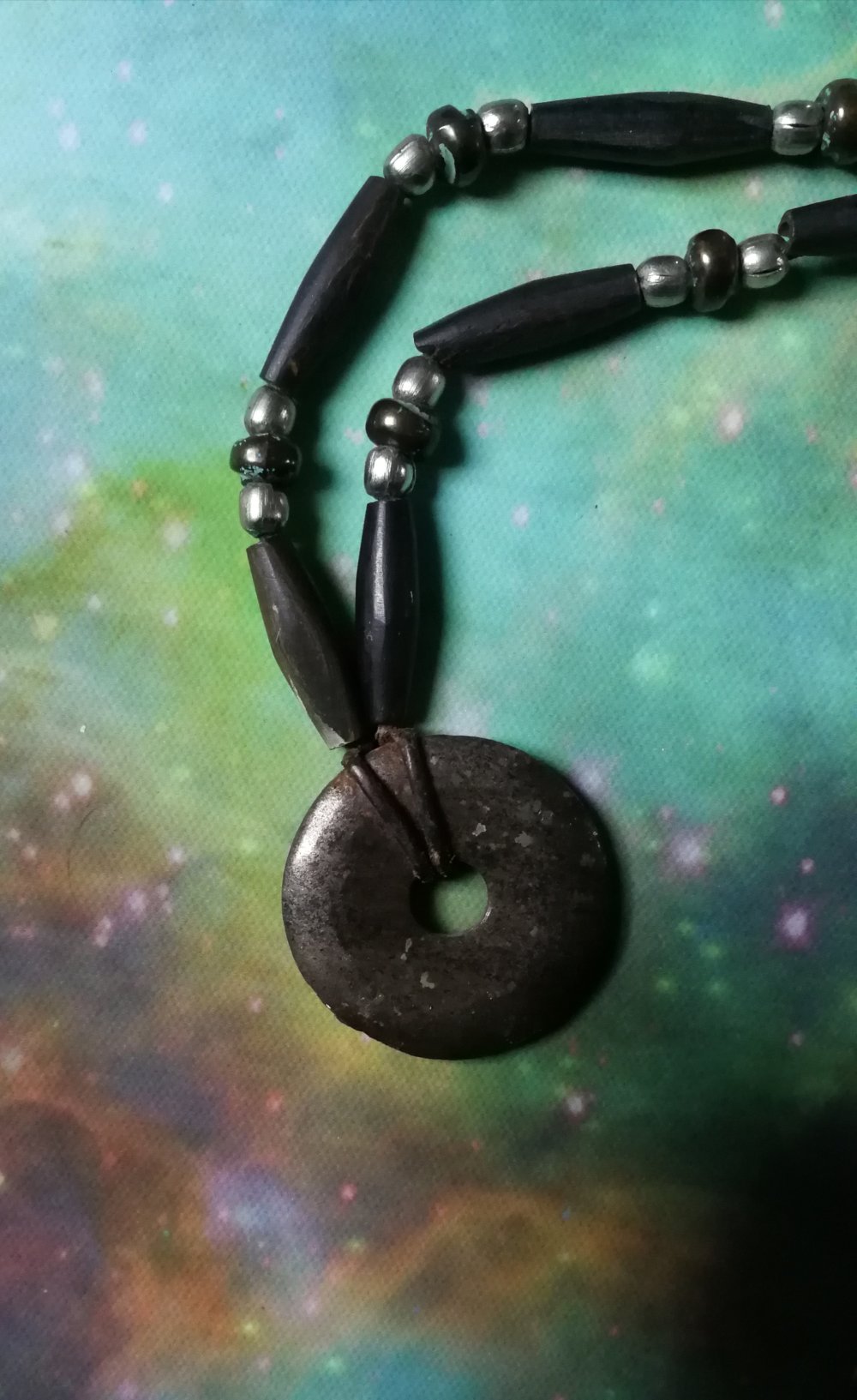 Halskette Designerschmuck Unisex Indianerschmuck Heilstein Glücksbringer True Vintage 90er Custom