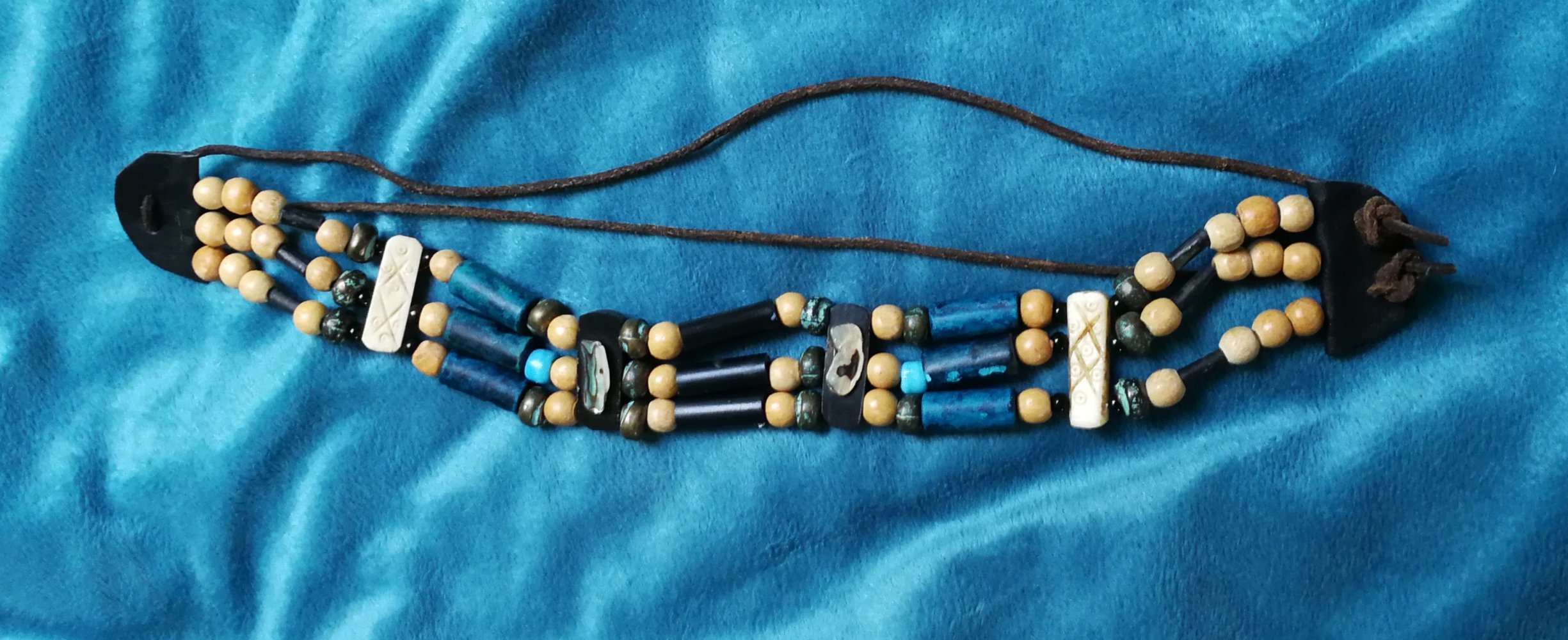 Halskette Indianderschmuck Choker Abalone Custom True Vintage 90er Native Naturschmuck Unisex