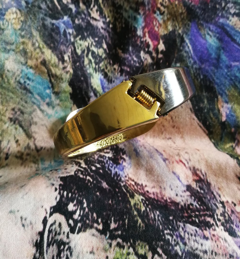 Armreif Metallic 80er Original Kult Vintage Retro Klappreif! Futuristisch elegant!