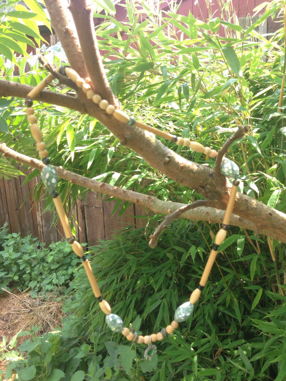 Perlenkette Ethno Indianer Herzanhänger Mood Boho Hippie Buddha Yoga!