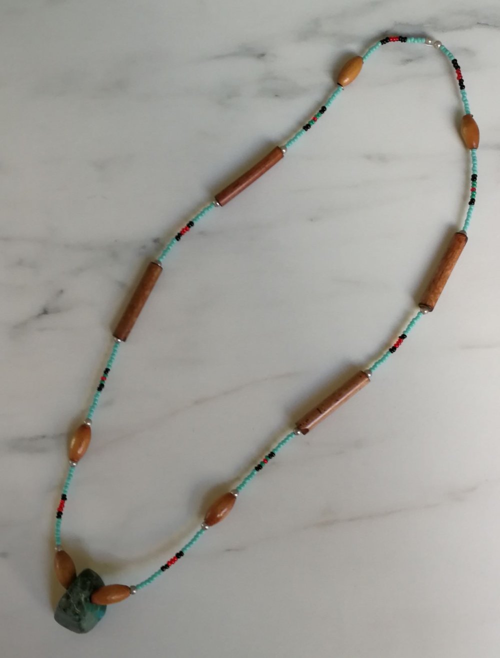 Halskette Türkis Indianerschmuck Designerschmuck Custom Retro True Vintage Unisex Charm Heilstein