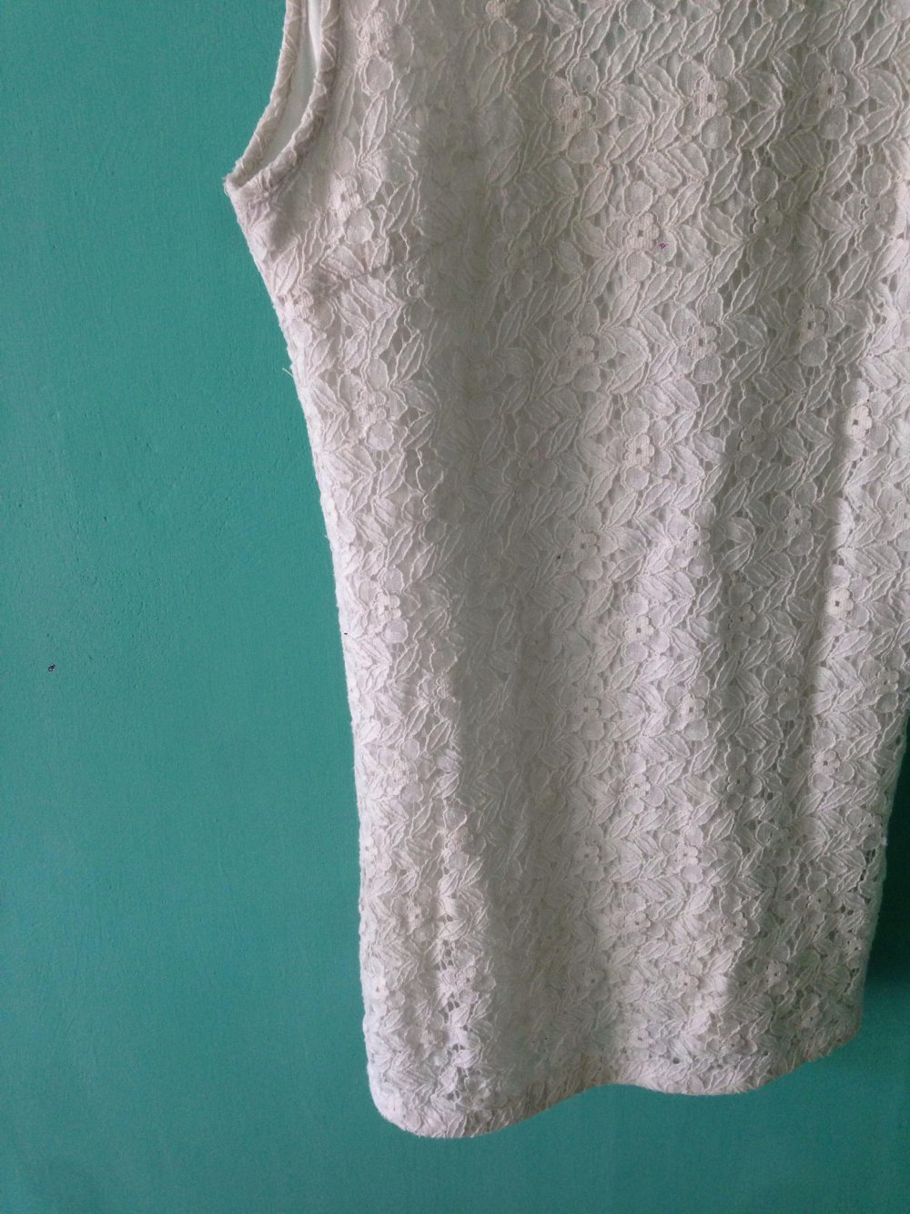 Minikleid! Weißes Spitzenkleid! Häkel Romantiklook A-Cut!