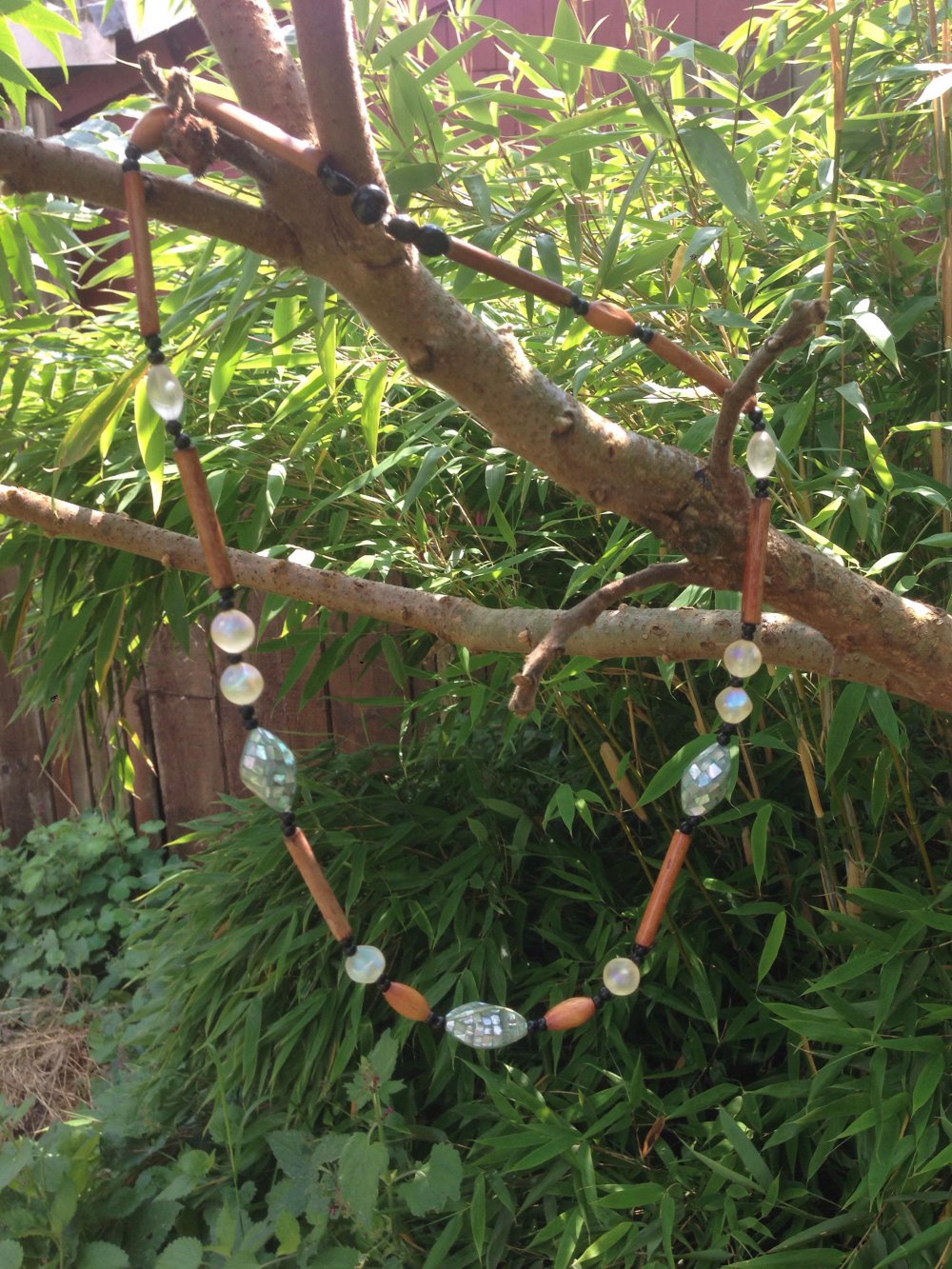 Halskette Muschel Custom Ethnoschmuck Buddha Yoga Vintage Boho Perlenkette Retrostyle!