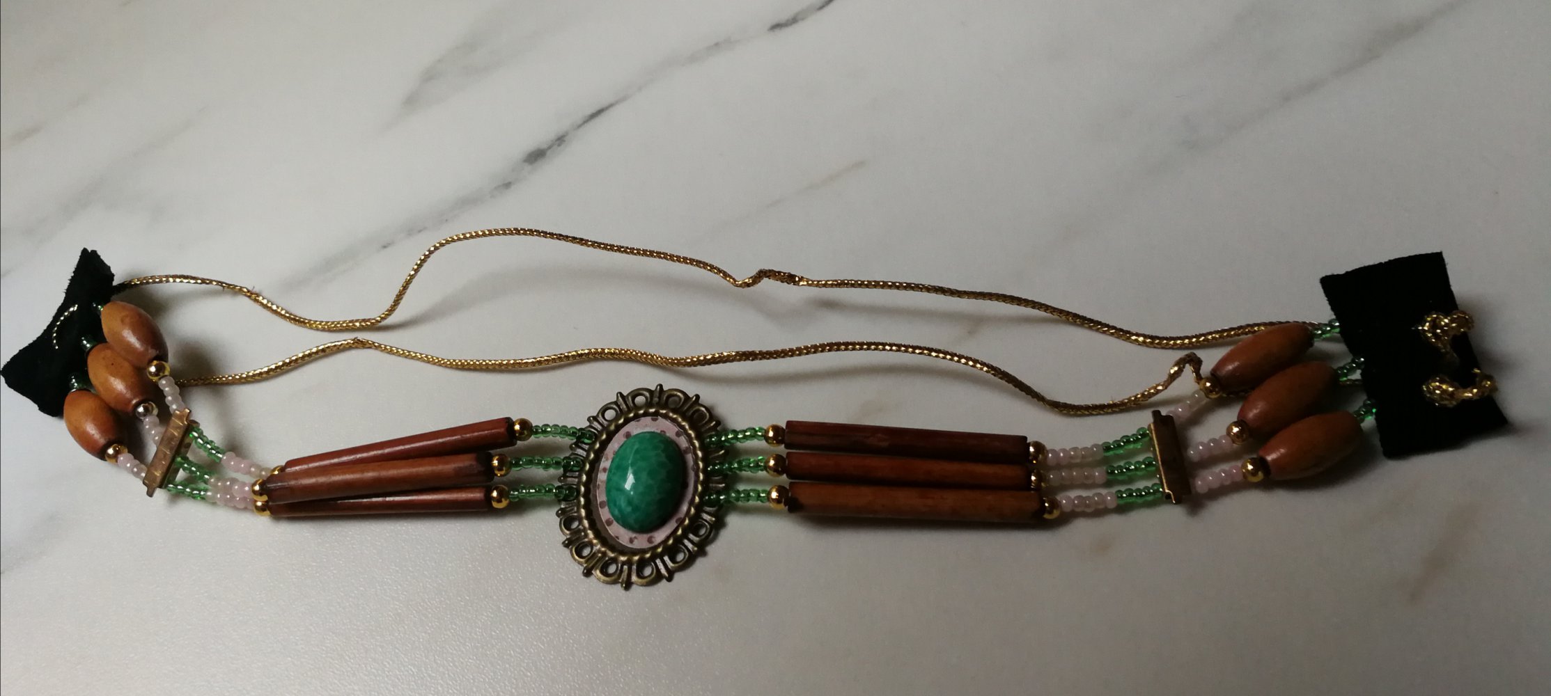 Halskette Choker Designerschmuck Custom Indianer Gothic Victorian Steampunk Bohemian Naturschmuck