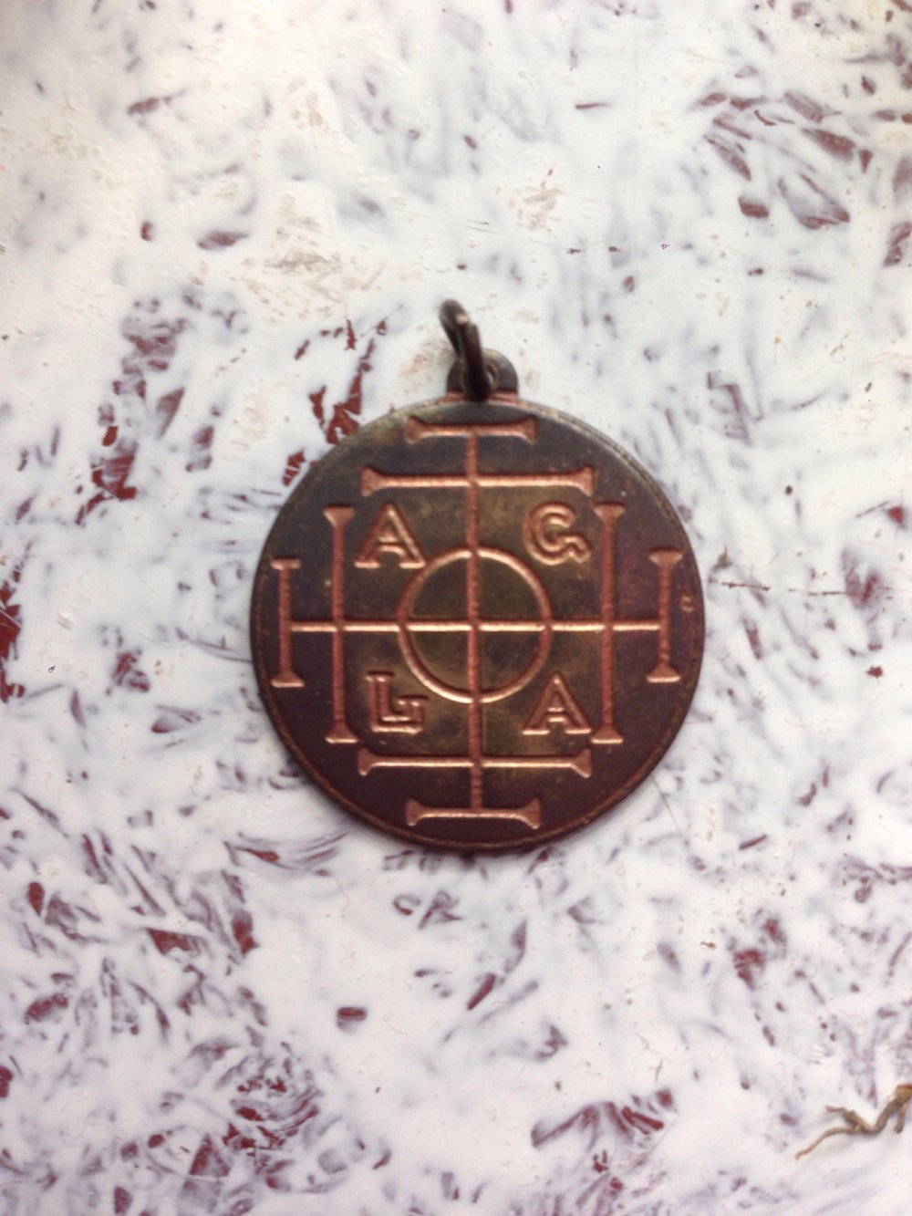 Magisches Kettenamulett in Kupferfarben! 90er Original!