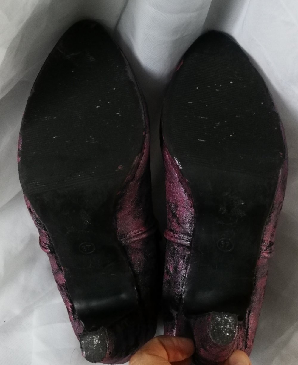 Stilettos Custom Pumps Stiefeletten Gr. 37 Galaxy Glitter Metallic Batikeffekt