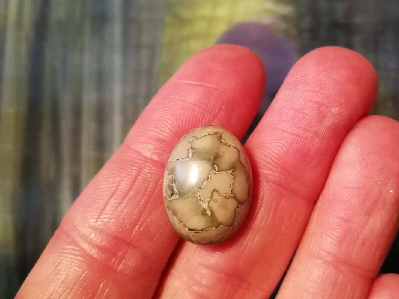 Ohrring Ohrstecker Solo Unikat Custom Designerschmuck Tunnel Marmor Batik kunstvoll 90er Vintage