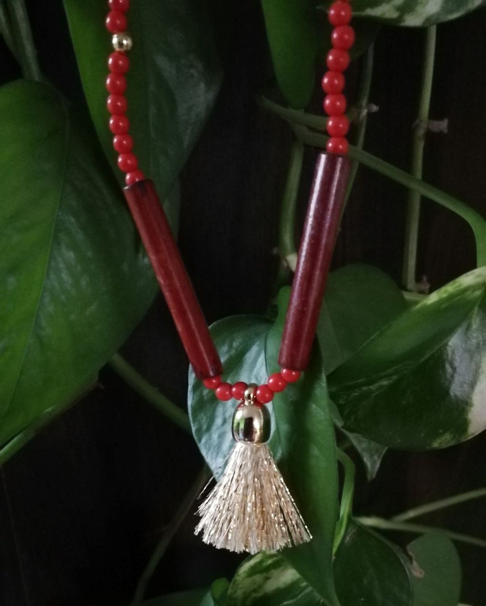 Halskette Quast Charm Designerschmuck Glücksbringer Gold Buddhakette Perlen True Vintage