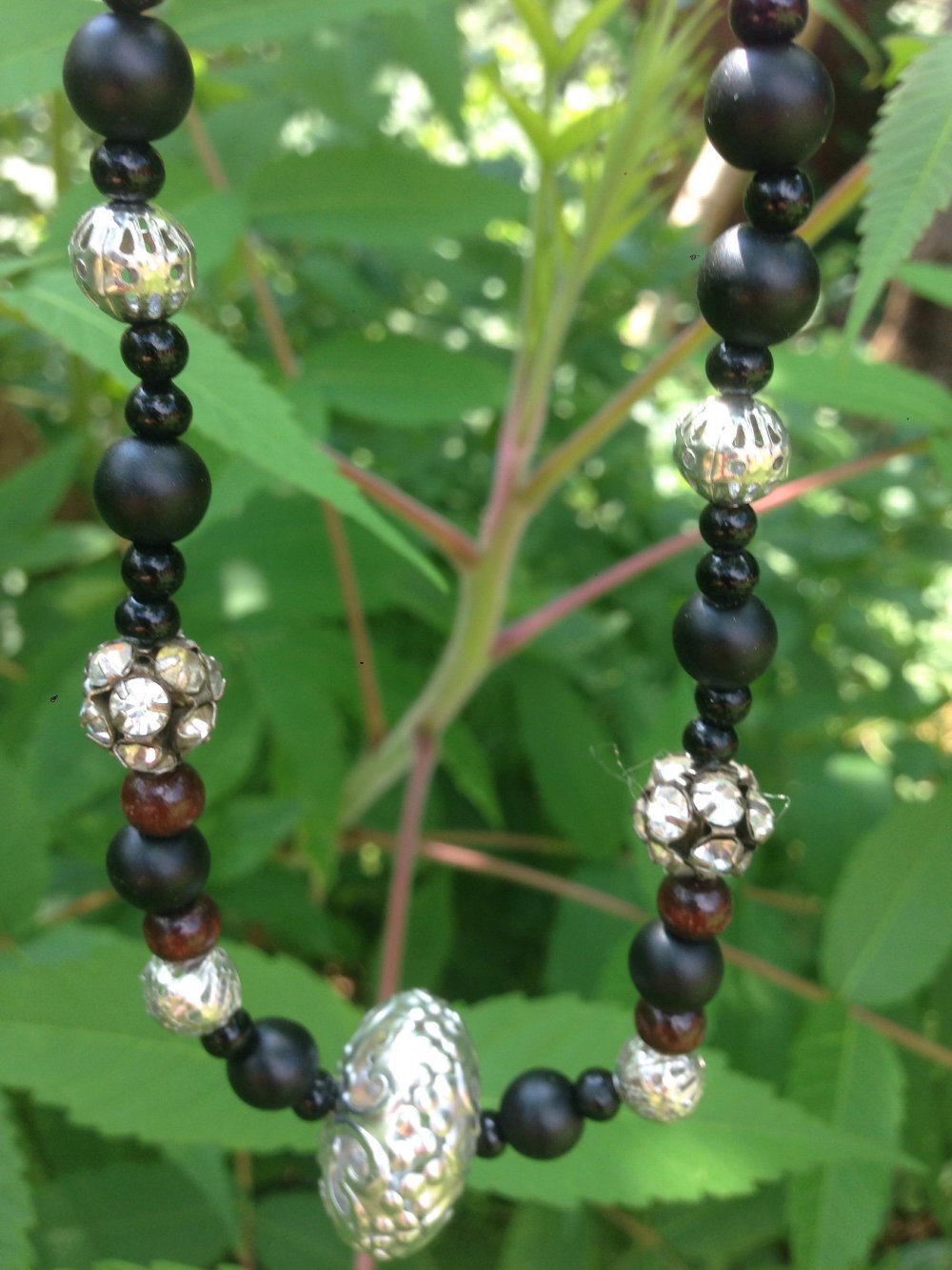 Halskette Custom Ethnoschmuck Buddha Yoga Vintage Boho Perlenkette Retrostyle! Vegan