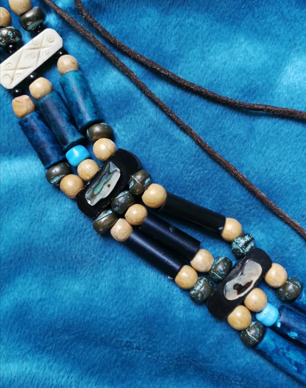 Halskette Indianderschmuck Choker Abalone Custom True Vintage 90er Native Naturschmuck Unisex