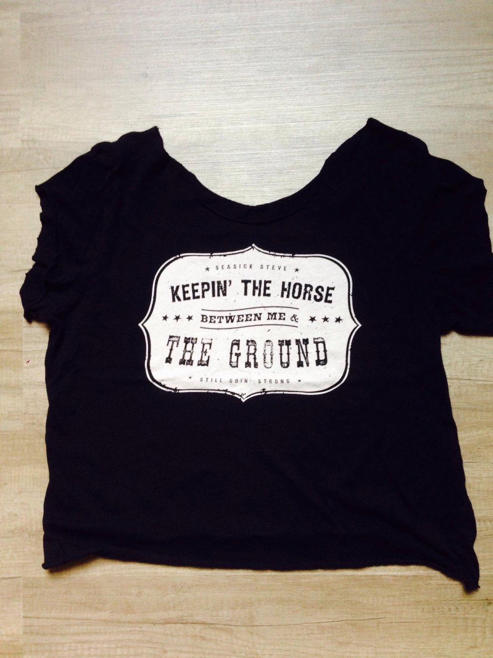 Seasick Steve! Pferd Horse Rock Blues Cowboy Bandshirt! Boyfriend-Chic