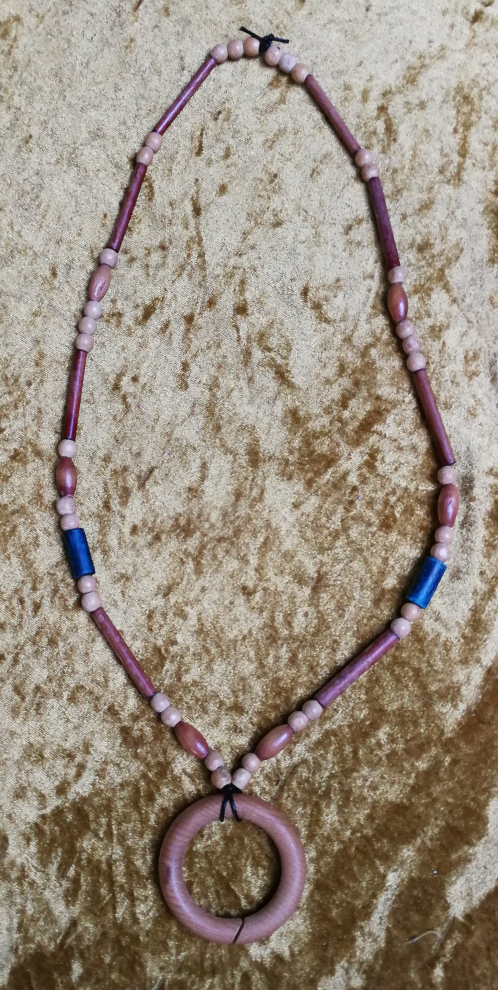 Halskette Naturschmuck Unisex Custom Unikat True Vintage 80er Holzkette Exotic Hippie Boho