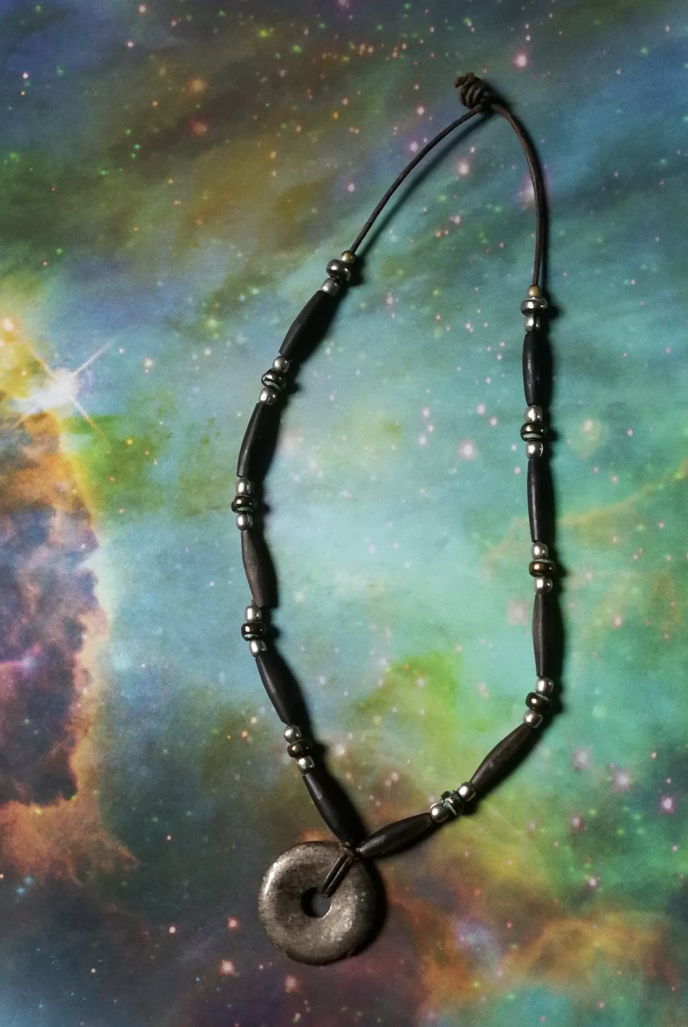 Halskette Designerschmuck Unisex Indianerschmuck Heilstein Glücksbringer True Vintage 90er Custom