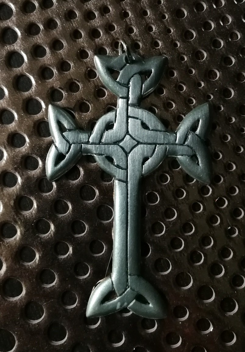 Kettenanhänger Keltisches Kreuz Celtic Cross Kette Änhänger Designerschmuck Unisex Vintage 90er 