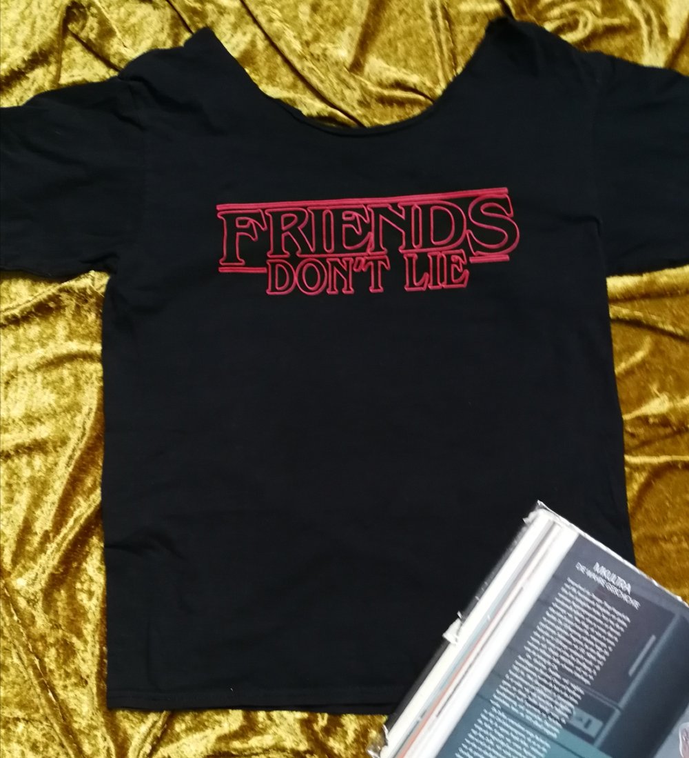 T-Shirt Stranger Things Original Netflix Friends don't lie Kultspruch Eleven Merchandise USA