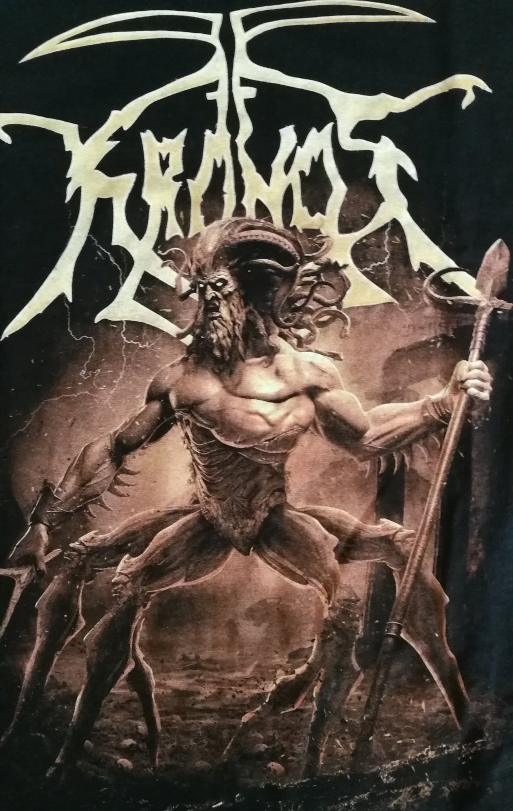 Kronos Bandshirt Colossal Titan Strife Unisex NEU Rarität Metalmode Horrormotiv kunstvoll