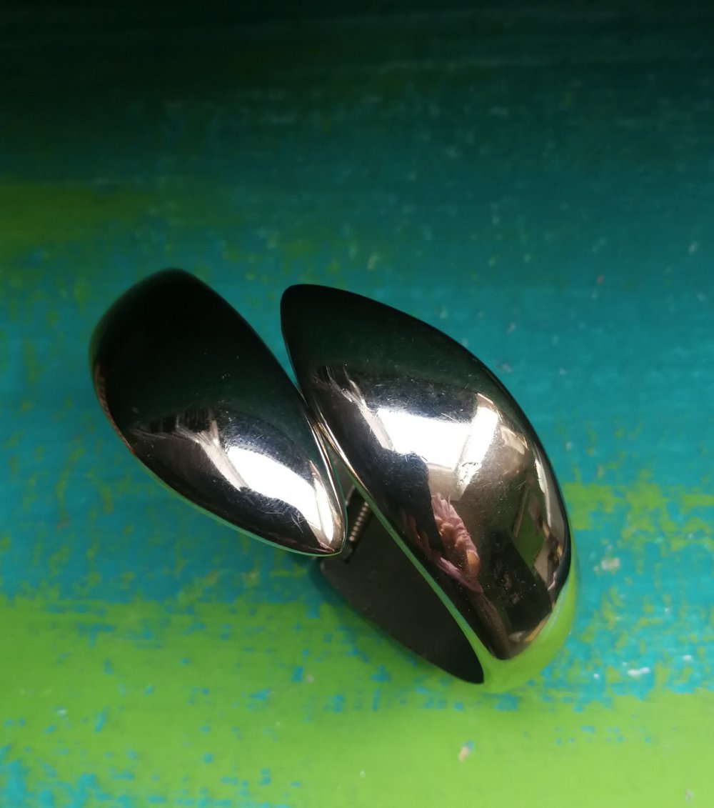 Silber-Armreif mit Klappeffekt & irrem Design! Original 80er Kult!