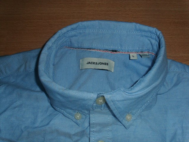 Langarmhemd von Jack & Jones, hellblau, Gr. L mit Etikett