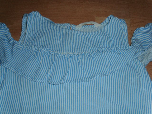 Hängerchen-Bluse von H&M, blau-weiß gestreift, Gr. 128/134