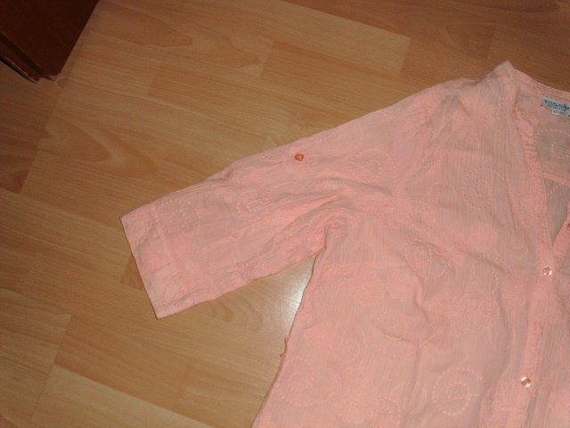 Bluse von Gina Lara, aprikot mit Ornamenten, Gr. 48/50