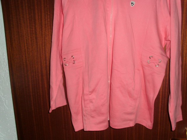 Sweatjacke von Collection L, rosa, Gr. 48