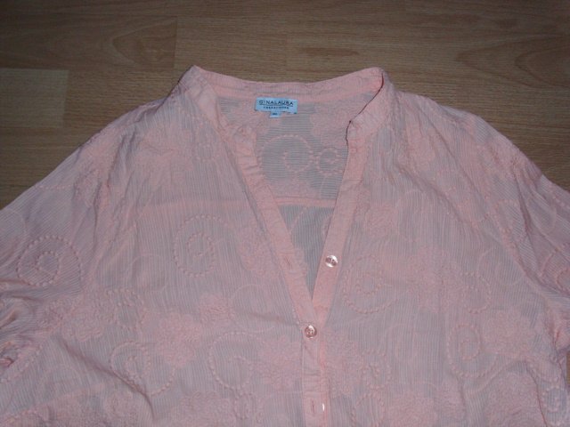 Bluse von Gina Lara, aprikot mit Ornamenten, Gr. 48/50