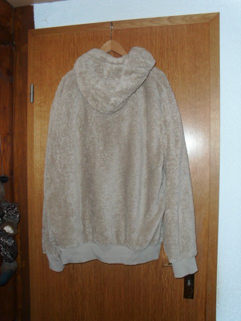 Schlupfjacke / Teddyhoodie von Amaci & Sons, hellbeige, Gr. XXL
