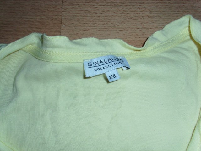 Shirtjacke von Gina Laura, pastellgelb, Gr. 52/54