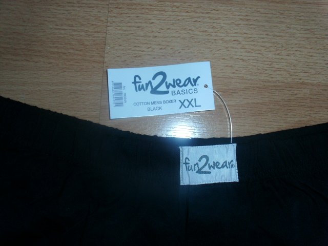Boxershorts von Fun 2 Wear, schwarz, Gr. XXL mit Etikett