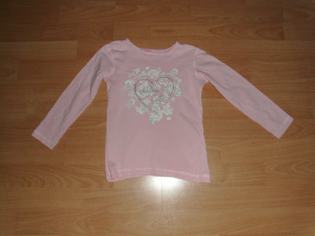 Langarmshirt von Dopodopo, hellrosa mit Motiv, Gr. 110 