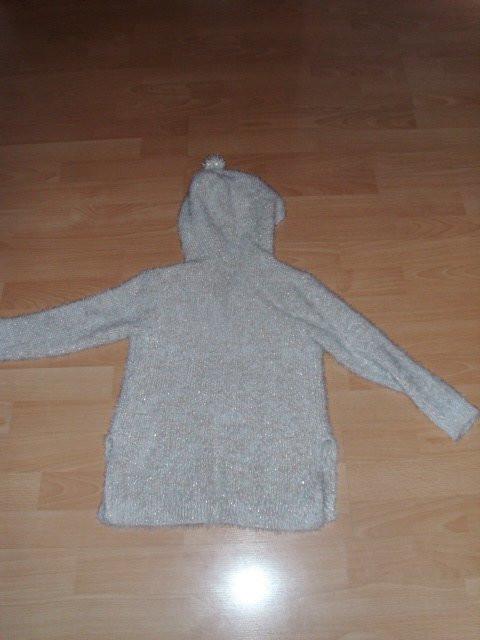 Cardigan von Zara, beige mit Kapuze, Gr. 122