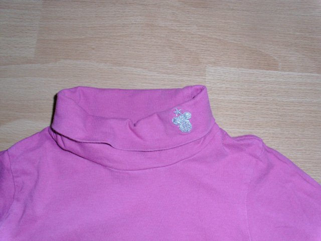 Langarmrolli von Disney (C&A), pink, kleines Motiv, Gr. 98