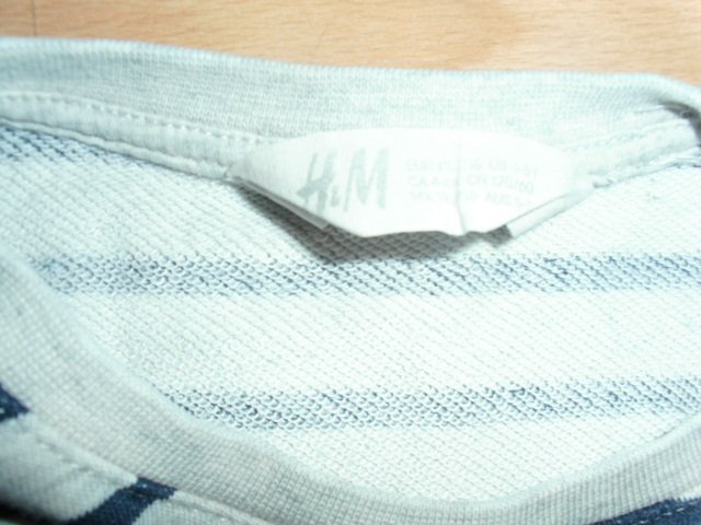 Kleid von H&M, geringelt mit Motiv, Gr. 116