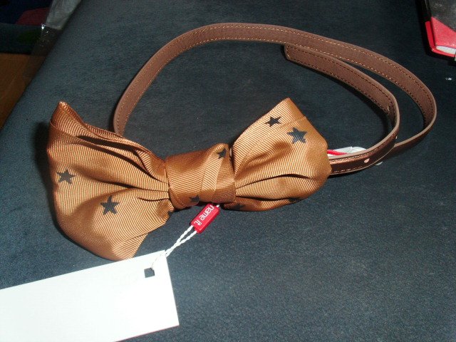 Gürtel von Name it, braun glitzernd, mit Schleife, Gr. 128-152 mt Etikett