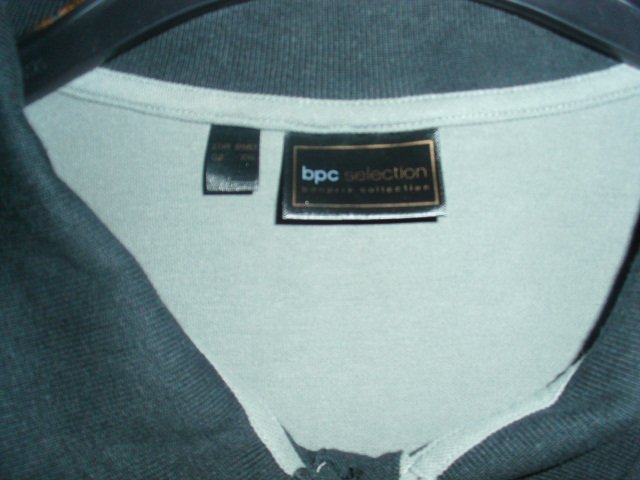 Poloshirt von bpc Selection, grau-schwarz, Gr. XXL