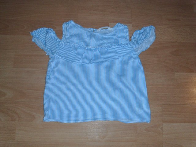 Hängerchen-Bluse von H&M, blau-weiß gestreift, Gr. 128/134
