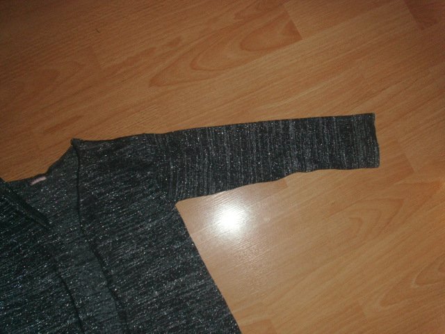 Cardigan, grau mit Glitzer, Gr. 122