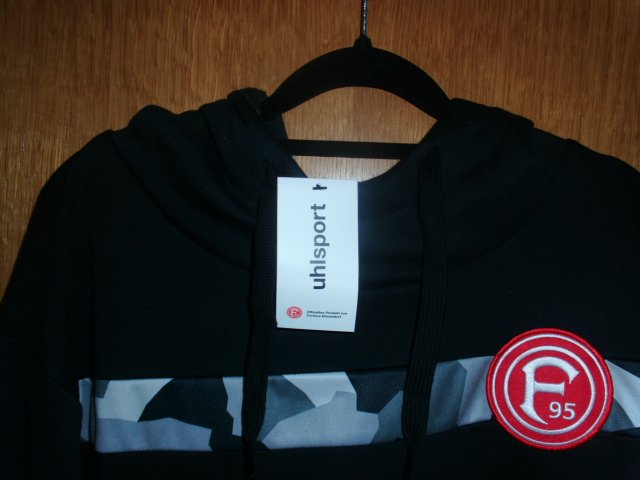 Hoodie von Uhlsport, schwarz, Fortuna Düsseldorf, Gr. 4XL