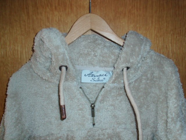 Schlupfjacke / Teddyhoodie von Amaci & Sons, hellbeige, Gr. XXL